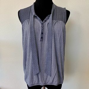 LOFT Sleeveless Top, Navy, M, EUC